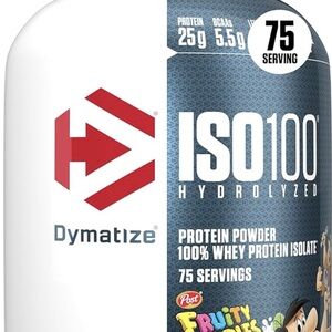Dymatize ISO100 Hydrolyzed Whey Protein Powder Fruity Pebbles 25g/svg 75 svgs